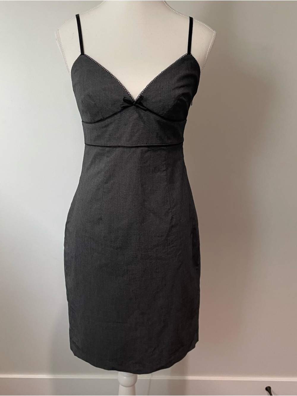 Vintage 90's Y2K Express Babydoll Dress Black Bow Feminine Size 4